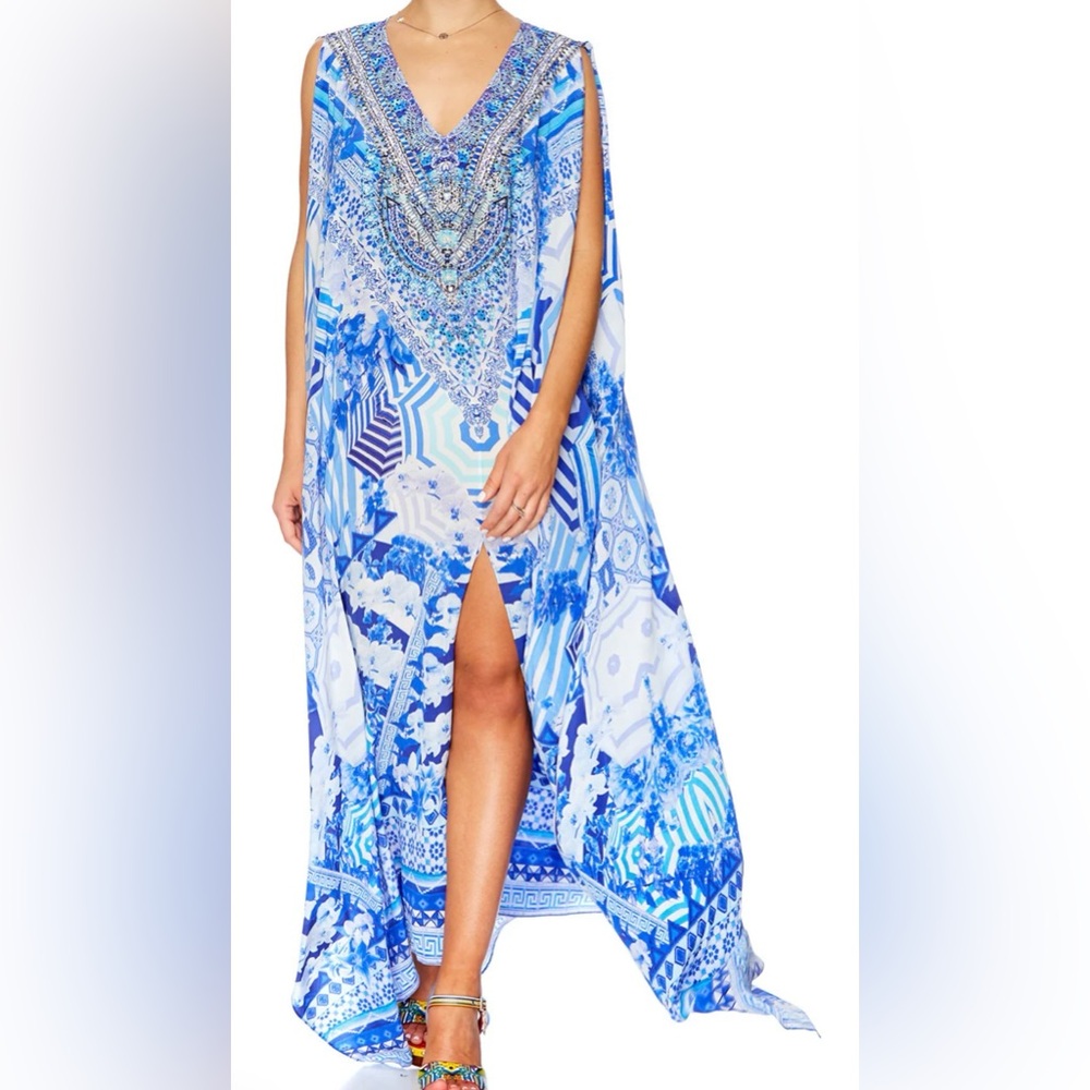 Camilla Blue and White Patterned Dress